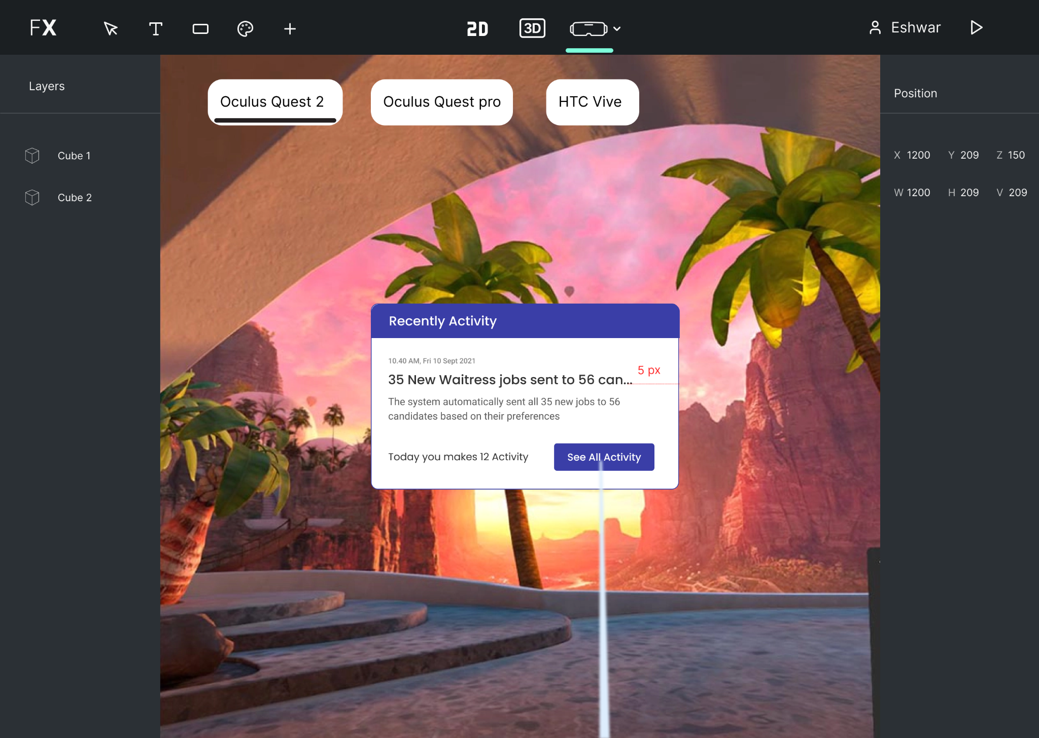 Future X spatial interface preview concept